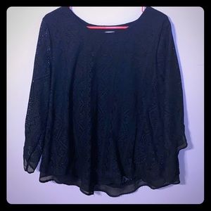 3/$20 Black Top with bell sleeves